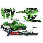 Arctic Cat Firecat F7 Snow Mobile Guns Vinyl Wraps - DSC-656465469TF