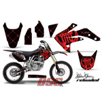 1995-2012 Honda CR125 Reloaded Red and Black Moto Vinyl Graphic Wrap Kit