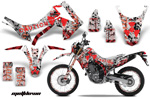 Red and White Melt Down Dirt Bike Vinyl Sticker Graphic Wrap Kit 2013 Enduro Honda CRF 250L