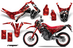 Vinyl Graphic Wrap Mad Hatter Red and Black Motocross Kit 2013 Enduro Honda CRF 250L