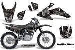 Butterfly Black and Silver Decal Graphic Wrap Kit Moto 2003-2012 CRF 150F