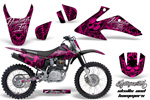 Moto 2003-2012 CRF 150F Pink Skulls and Hammers Decal Graphic Wrap Kit