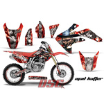 Mad Hatter Red 1995-2012 Honda CR125 Off Road Decal Graphic Wrap Kit