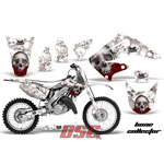 Bone Collector White Moto 1995-2012 Honda CR125 Vinyl Graffix Wrap Kit