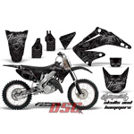 Skulls and Hammers Silver Dirt Bike Vinyl Sticker Graphic Wrap Kit 1995-2012 Honda CR125