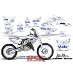 Blue and White Silver Haze Dirt Bike Vinyl Sticker Graphic Wrap Kit 1995-2012 Honda CR125