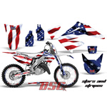 Vinyl Graphic Wrap Sin and Stripes Motocross Kit 1995-2012 Honda CR125