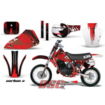 Moto 1984-1985 Honda CR60 Carbon X Red Decal Graphic Wrap Kit