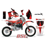 Carbon X Red Dirt Bike Vinyl Sticker Graphic Wrap Kit 1996-2002 Honda CR80