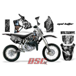 Mad Hatter Black and Silver Moto 1996-2002 Honda CR80 Vinyl Graphic Wrap Kit