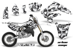 White Vinyl Graphic Wrap Urban Camo Motocross Kit 2003-2007 Honda CR85