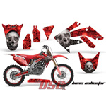 2004-2009 Honda CRF 250R Bone Collector Red Moto Vinyl Graphic Wrap Kit - DSC-45600465465-BCR
