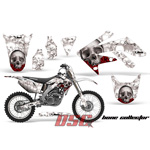 Honda CRF 250R 2004-2009 Bone Collector White Dirt Bike Vinyl Sticker Graphic Wrap Kit