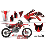 2004-2009 Honda CRF 250R Carbon X Red Moto Vinyl Graphic Wrap Kit