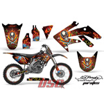 Moto 2004-2009 Honda CRF 250R Red Pirates Decal Graphic Wrap Kit