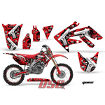 Guns Red 2004-2009 Honda CRF 250R Off Road Decal Graphic Wrap Kit