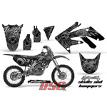 Vinyl Graphic Wrap Skulls and Hammers Black Motocross Kit 2004-2009 Honda CRF 250R