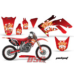 Jack Pot Motocross Red Decal Graphic Wrap Kit 2004-2009 Honda CRF 250R