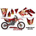Off Road 2004-2009 Honda CRF 250R Red Motor Head Mandy Decal Graphic Wrap Kit