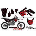 Vinyl Graffix Wrap Kit Reloaded Red and Black Moto 2004-2009 Honda CRF 250R