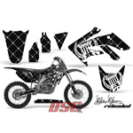 Reloaded White and Black Moto 2004-2009 Honda CRF 250R Vinyl Graffix Wrap Kit