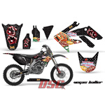 Vinyl Graphic Wrap Black Vegas Baller Dirt Bike Kit 2004-2009 Honda CRF 250R