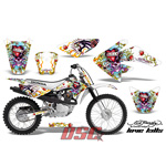 Love Kills White 2004-2010 Honda CRF 100 Off Road Decal Graphic Wrap Kit