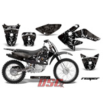 Vinyl Graphic Wrap Reaper Silver Motocross Kit 2004-2010 Honda CRF 100