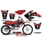 Reaper Motocross Red Decal Graphic Wrap Kit 2004-2010 Honda CRF 100