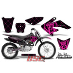 Pink Reloaded 2004-2010 Honda CRF 100 Off Road Decal Graphic Wrap Kit