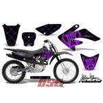 Vinyl Graffix Wrap Kit Reloaded Purple Moto 2004-2010 Honda CRF 100