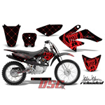 Reloaded Red Moto 2004-2010 Honda CRF 100 Vinyl Graffix Wrap Kit