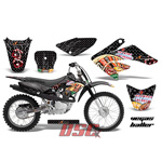 Black Dirt Bike Vegas Baller Vinyl Sticker Graphic Wrap Kit 2004-2010 Honda CRF 100