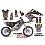 Moto 2006-2008 Kawasaki KXF250 Love Kills Black Decal Graphic Wrap Kit