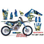 Blue Iron Maiden Dirt Bike Vinyl Sticker Graphic Wrap Kit 2006-2008 Kawasaki KXF250