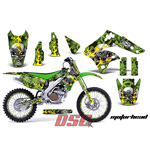 2006-2008 Kawasaki KXF250 Motor Head Green Moto Vinyl Graphic Wrap Kit