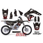 Black Bone Collector Dirt Bike Vinyl Sticker Graphic Wrap Kit 2006-2008 Kawasaki KXF250 - DSC-456465122-BCB