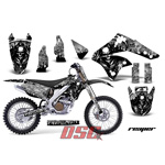 Reaper Motocross Silver Decal Graphic Wrap Kit 2006-2008 Kawasaki KXF250
