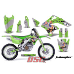 2006-2008 Kawasaki KXF250 T Bomber Green Moto Vinyl Graphic Wrap Kit