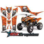 2005-2011 Kawasaki KFX700 ATV Orange Bone Collector Vinyl Sticker Kit