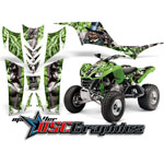 Kawasaki KFX700 2005-2011 ATV Green Mad Hatter Vinyl Sticker Kit