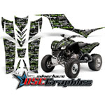 Kawasaki KFX700 ATV Green Silverhaze Vinyl Sticker Kit Fits 2005-2011