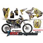 Yamaha Banshee YZ 2002-20111 Motocross White Killers 2 Stroke Sticker Kit