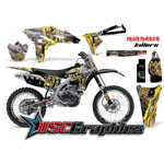 2010-2011 Yamaha Banshee YZF Motocross Yellow Killers 4 Stroke Vinyl Graphic Kit