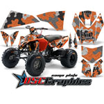 KTM 450 2008-2011 ATV Orange Camo Plate Vinyl Graphic Kit