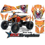 KTM 450 2008-2011 ATV Orange Love Kills Vinyl Graphic Kit