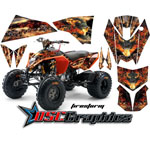 KTM 450 2008-2011 ATV Black Firestorm Vinyl Graphic Kit