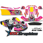 CRG JR Shifter Kart EH Love Kills Pink Graphic Decal Kit - DSC-556465465-EHPP