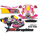 CRG JR Shifter Kart EH Love Kills Pink Graphic Decal Kit