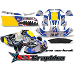 CRG NA2 Shifter Kart War Hawk Blue Decal Kit - DSC-556465465-WHB